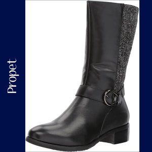 Propet Tessa Leather/Tweed Mid Calf Boots sz9.5W